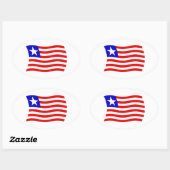 Autocollant du drapeau du Liberia (Feuille)