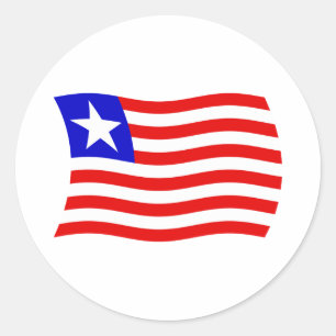 Autocollant du drapeau du Liberia