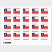 Autocollant du drapeau du Liberia (Feuille)