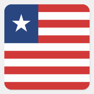 Autocollant du drapeau du Liberia