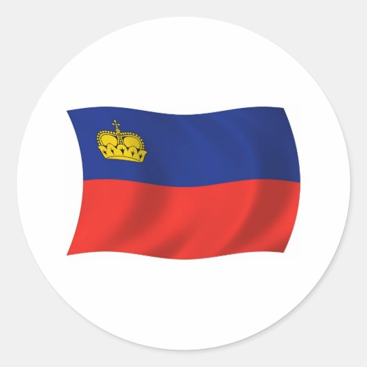 Autocollant du drapeau du Liechtenstein (Devant)