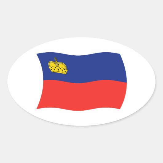 Autocollant du drapeau du Liechtenstein (Devant)
