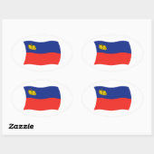 Autocollant du drapeau du Liechtenstein (Feuille)