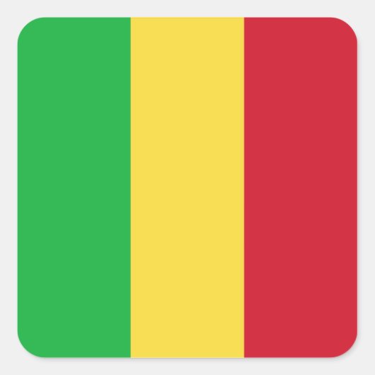 Autocollant du drapeau du Mali (Devant)