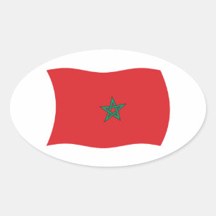 Autocollant du drapeau du Maroc