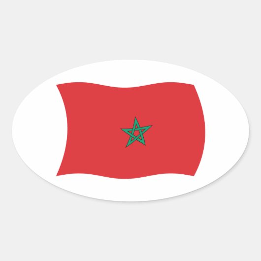 Autocollant du drapeau du Maroc (Devant)