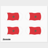 Autocollant du drapeau du Maroc (Feuille)