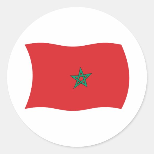 Autocollant du drapeau du Maroc (Devant)