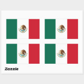 Autocollant du drapeau du Mexique (Feuille)