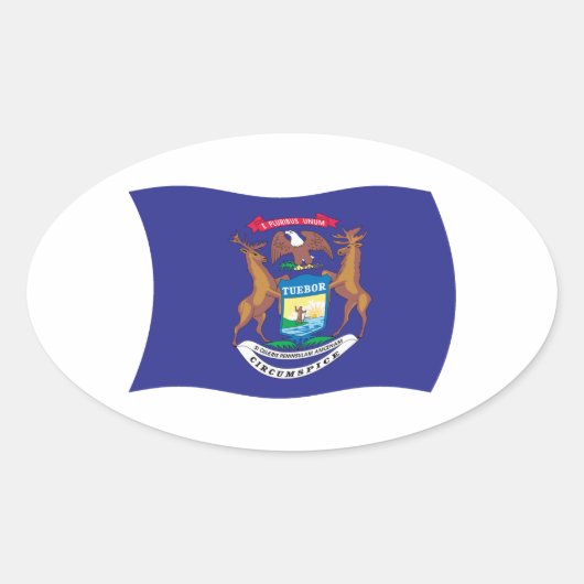 Autocollant du drapeau du Michigan (Devant)