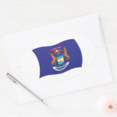 Autocollant du drapeau du Michigan (Enveloppe)