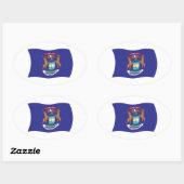 Autocollant du drapeau du Michigan (Feuille)