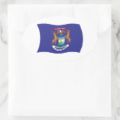 Autocollant du drapeau du Michigan (Sac)