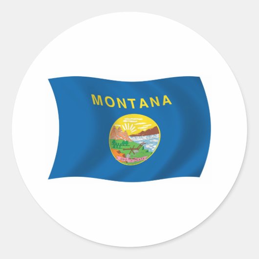 Autocollant du drapeau du Montana (Devant)