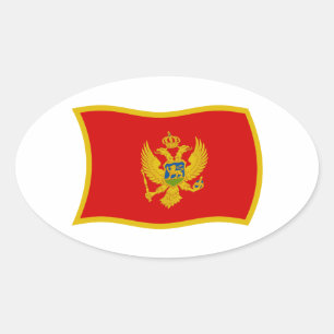 Autocollant du drapeau du Monténégro