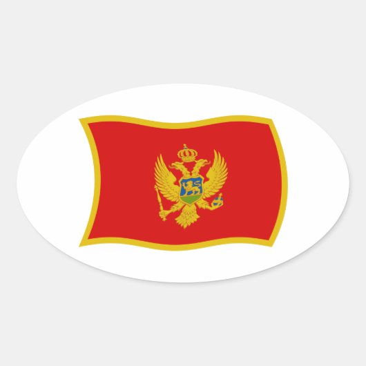 Autocollant du drapeau du Monténégro (Devant)