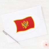 Autocollant du drapeau du Monténégro (Enveloppe)