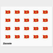 Autocollant du drapeau du Monténégro (Feuille)