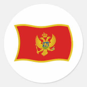 Autocollant du drapeau du Monténégro