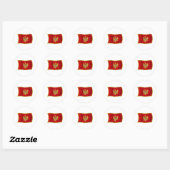 Autocollant du drapeau du Monténégro (Feuille)