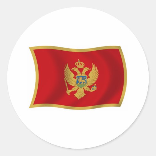 Autocollant du drapeau du Monténégro (Devant)