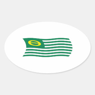 Autocollant du drapeau du mouvement écologique