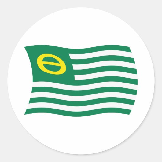 Autocollant du drapeau du mouvement écologiste (Devant)