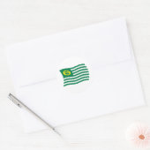 Autocollant du drapeau du mouvement écologiste (Enveloppe)