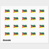 Autocollant du drapeau du Mozambique (Feuille)