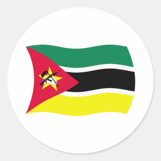 Autocollant du drapeau du Mozambique (Devant)