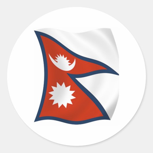 Autocollant du drapeau du Népal (Devant)