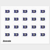 Autocollant du drapeau du New Hampshire (Feuille)