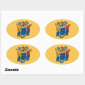 Autocollant du drapeau du New Jersey (Feuille)