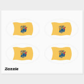 Autocollant du drapeau du New Jersey (Feuille)