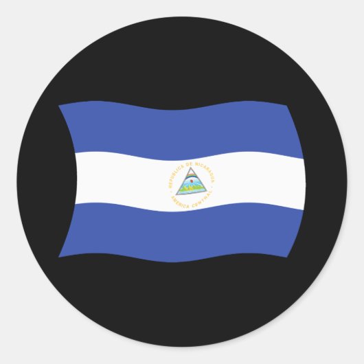 Autocollant du drapeau du Nicaragua (Devant)