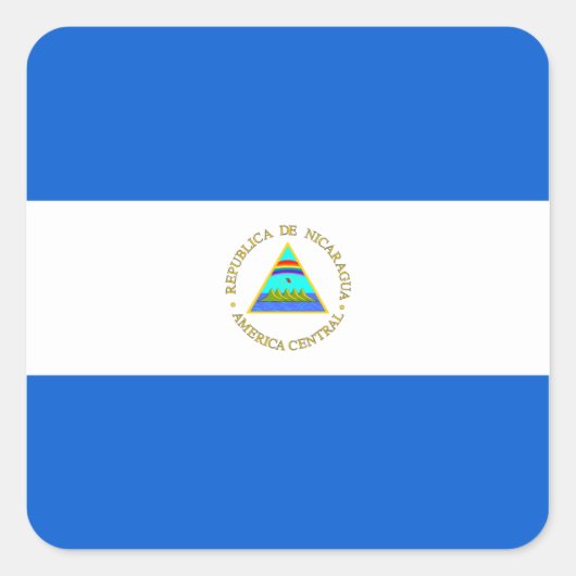 Autocollant du drapeau du Nicaragua (Devant)