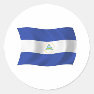 Autocollant du drapeau du Nicaragua