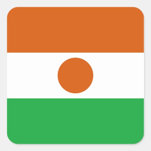 Autocollant du drapeau du Niger (Devant)