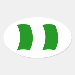 Autocollant du drapeau du Nigéria