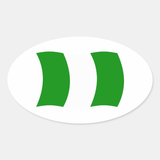 Autocollant du drapeau du Nigéria (Devant)