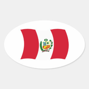 Autocollant du drapeau du Pérou