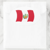 Autocollant du drapeau du Pérou (Sac)