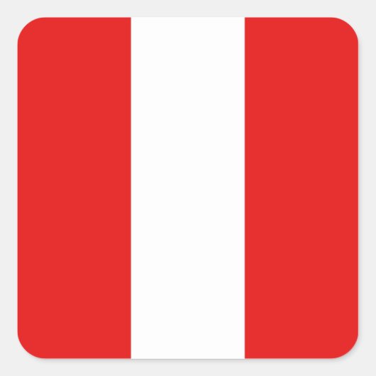 Autocollant du drapeau du Pérou (Devant)