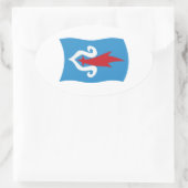Autocollant du drapeau du peuple Aïnou (Sac)