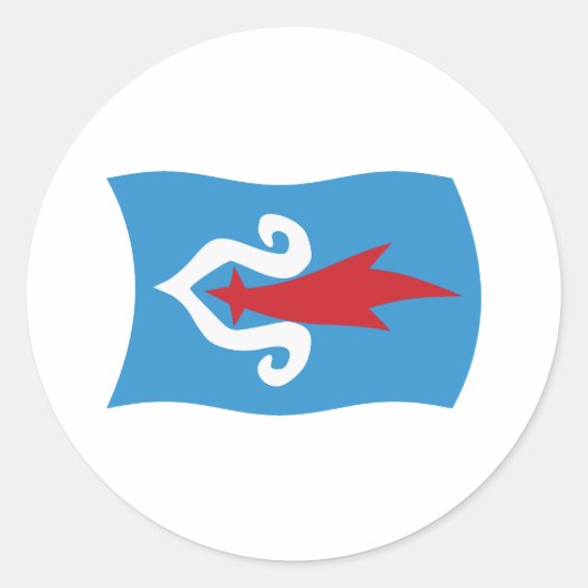 Autocollant du drapeau du peuple Aïnou (Devant)