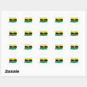 Autocollant du drapeau du peuple Ashanti (Feuille)
