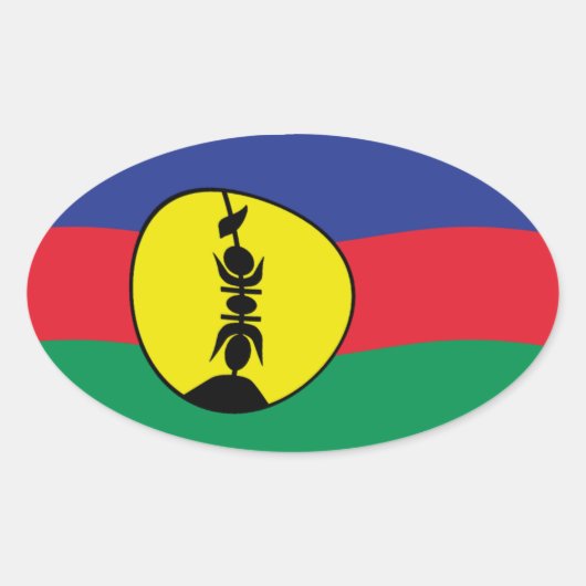 Autocollant du drapeau du peuple kanak (Devant)
