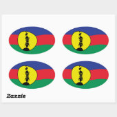 Autocollant du drapeau du peuple kanak (Feuille)