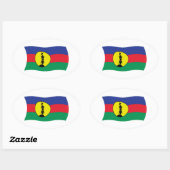 Autocollant du drapeau du peuple kanak (Feuille)