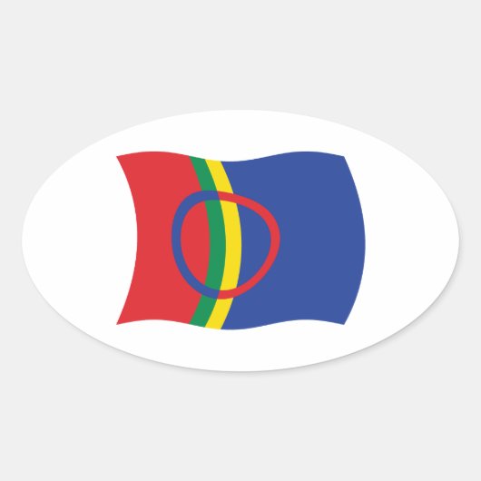 Autocollant du drapeau du peuple Sami (Devant)